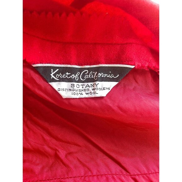 Vintage 50s skirt, 100% wool red pencil skirt, Koret of California, XSmall - Picture 6 of 7